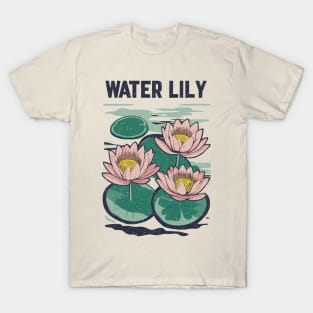 Water lily 70s vintage design T-Shirt